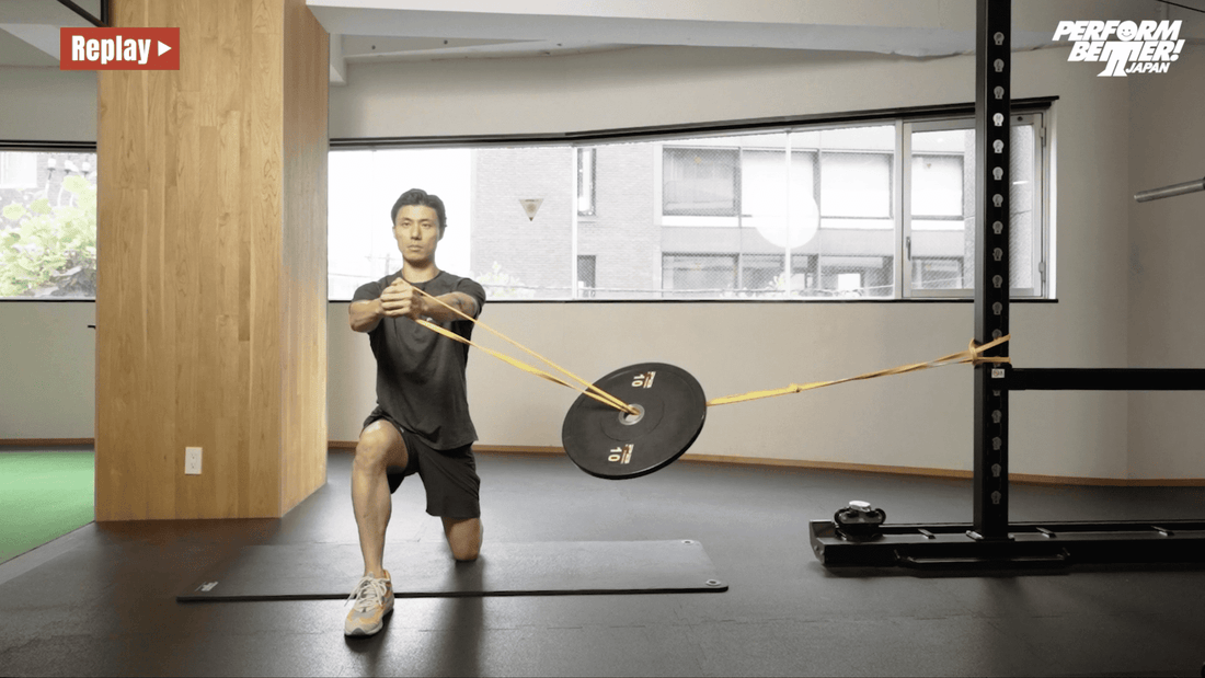 Half Kneeling Pallof Press + Weight Plate